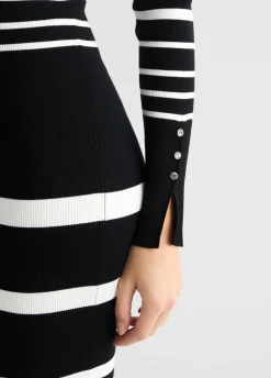Liu Jo Robe en tricot à rayures|Femme Mailles|Robes