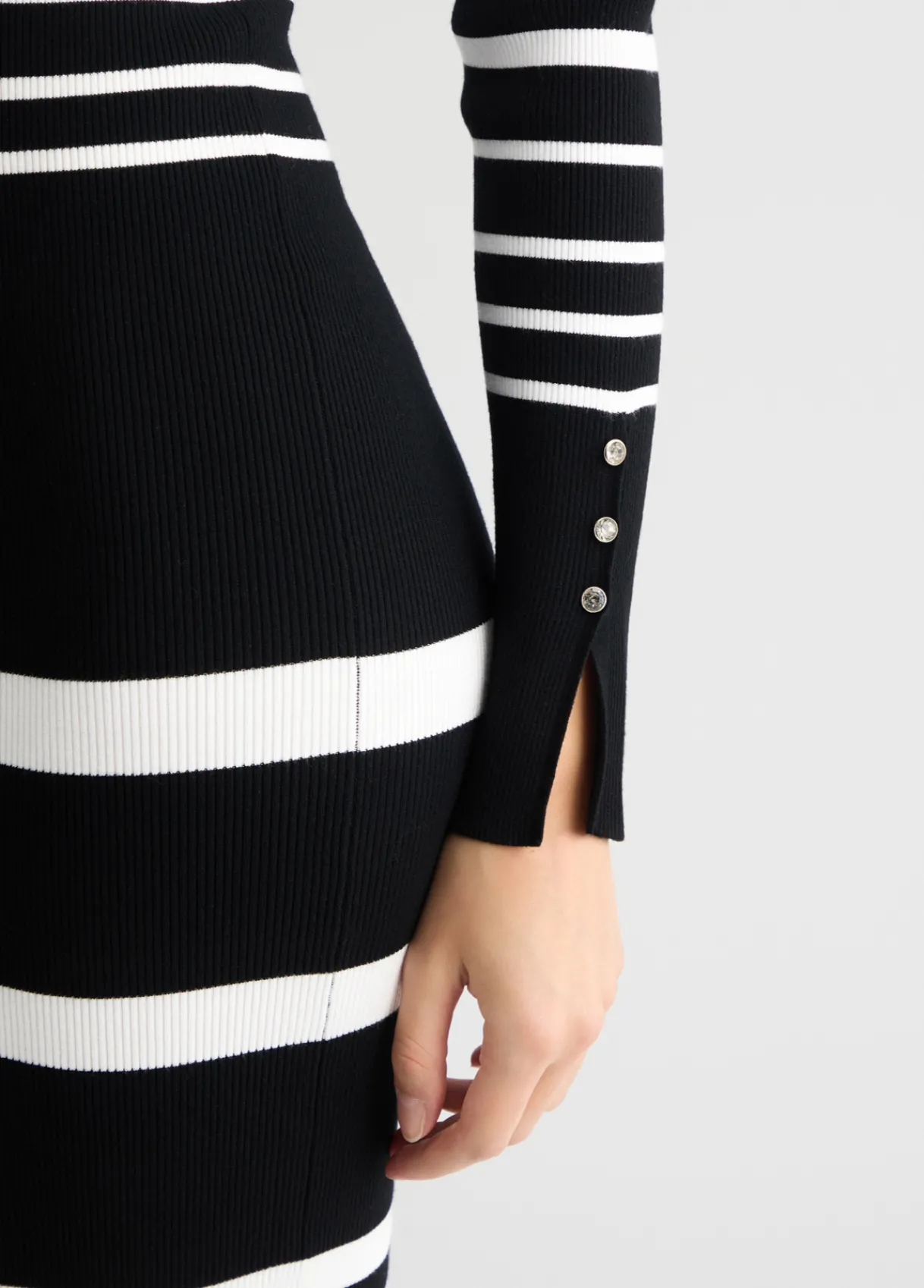Liu Jo Robe en tricot à rayures|Femme Mailles|Robes