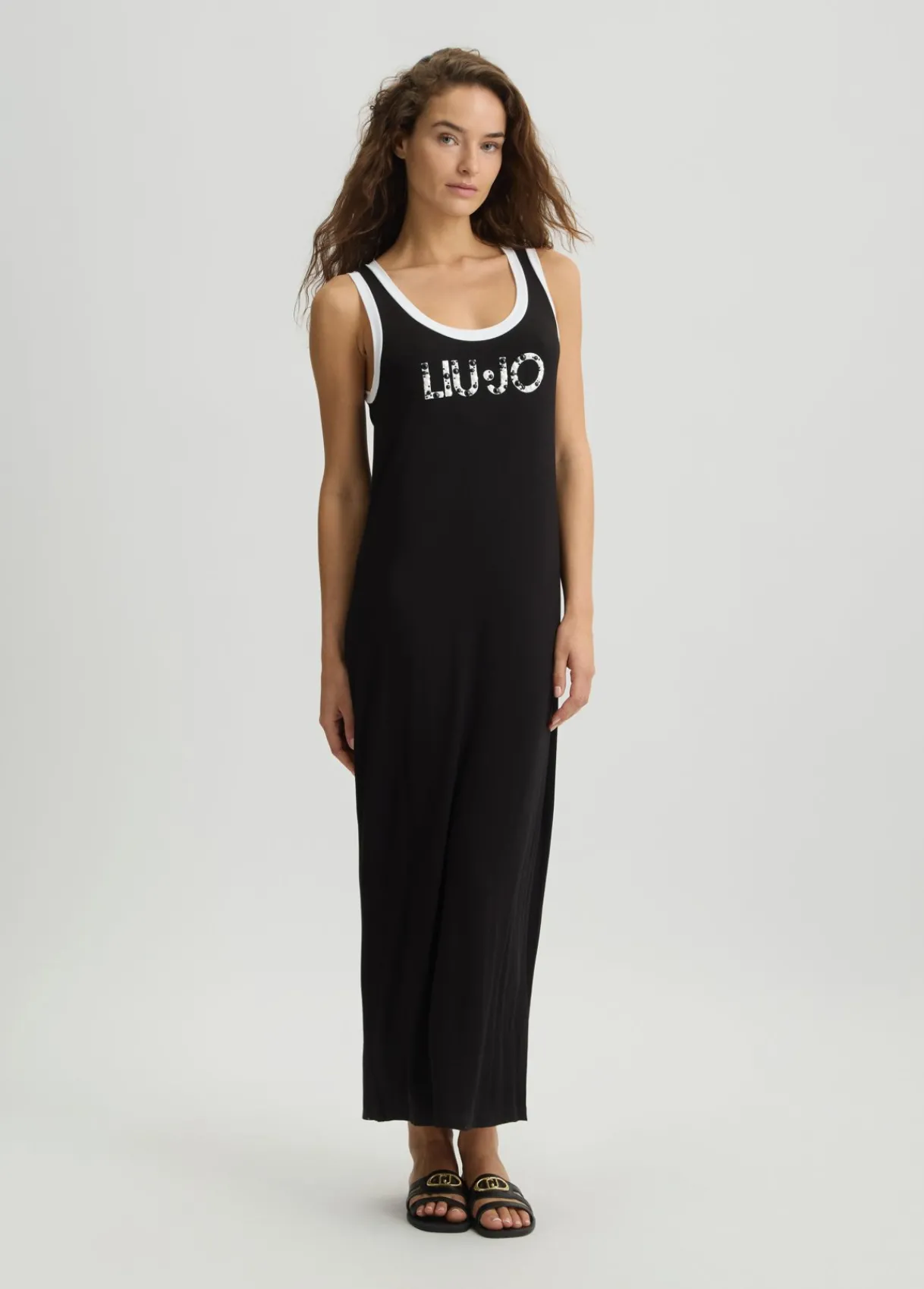 Liu Jo Robe longue avec logo|Femme Mode Plage|Robes