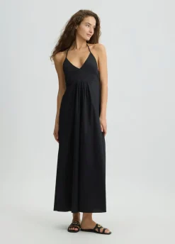 Liu Jo Robe longue en coton|Femme Mode Plage|Robes