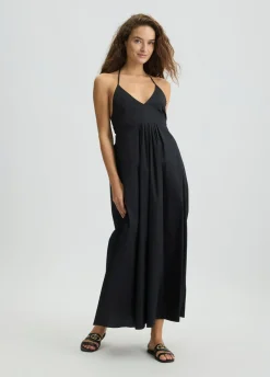 Liu Jo Robe longue en coton|Femme Mode Plage|Robes