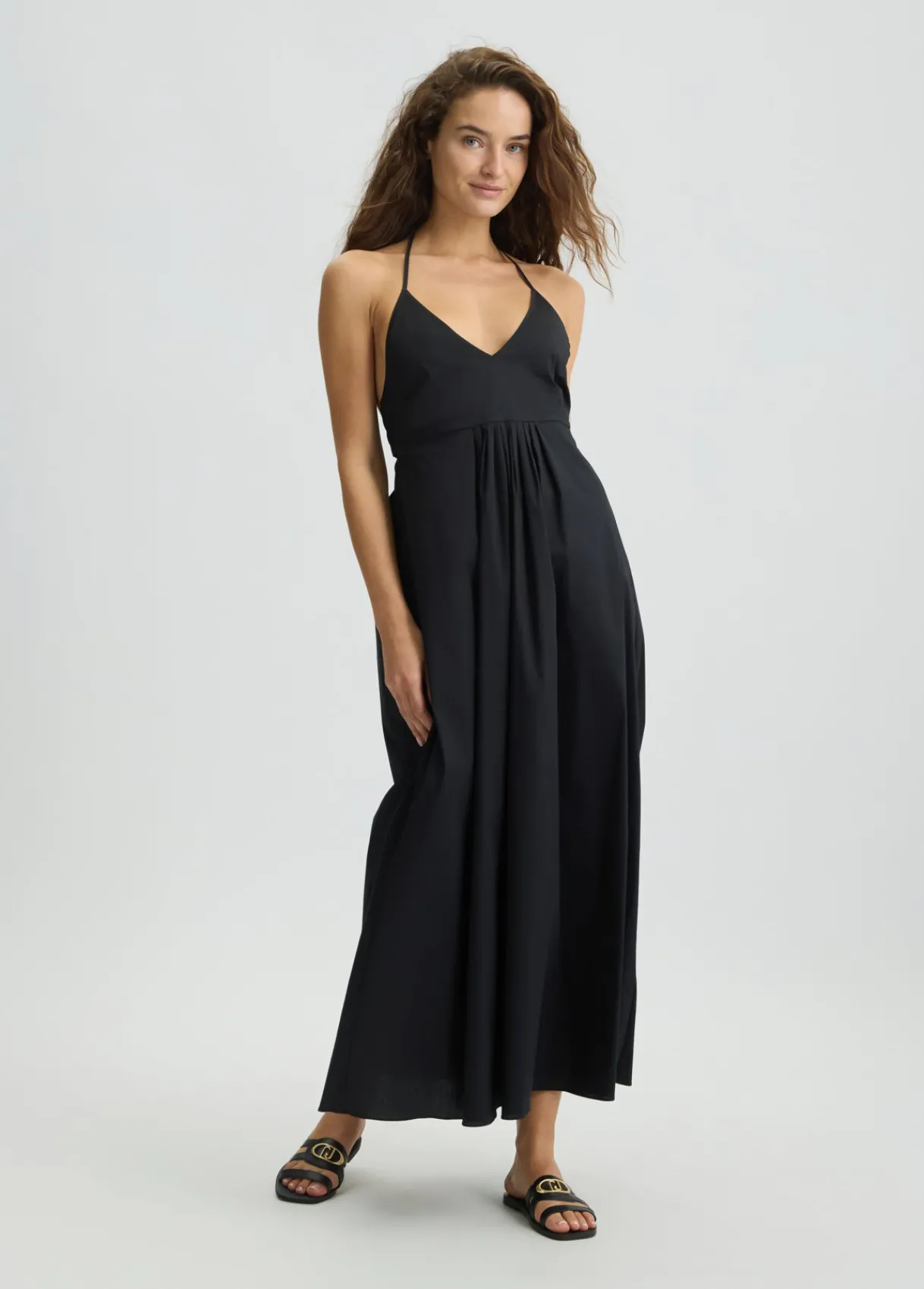 Liu Jo Robe longue en coton|Femme Mode Plage|Robes