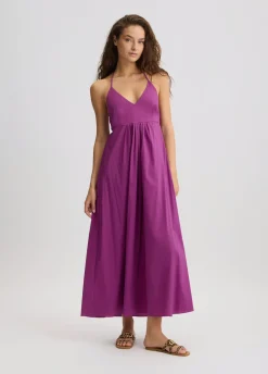 Liu Jo Robe longue en coton|Femme Mode Plage|Robes