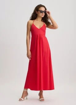 Liu Jo Robe longue en coton|Femme Mode Plage|Robes