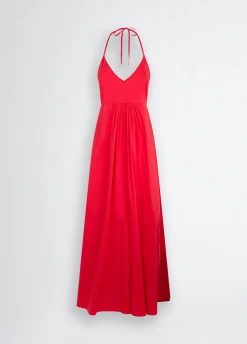 Liu Jo Robe longue en coton|Femme Mode Plage|Robes