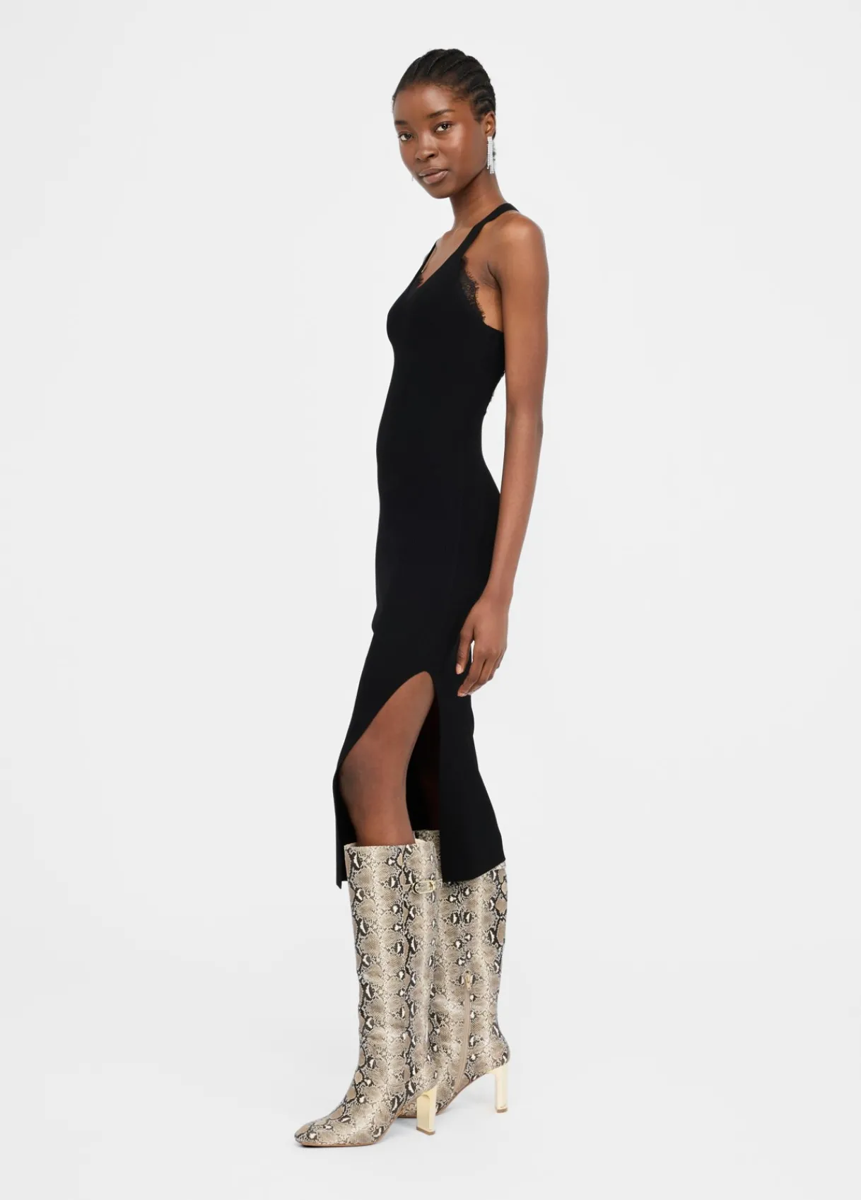 Liu Jo Robe longue en maille|Femme Mailles|Robes