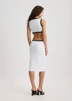 Liu Jo Robe midi ajourée|Femme Mode Plage|Robes