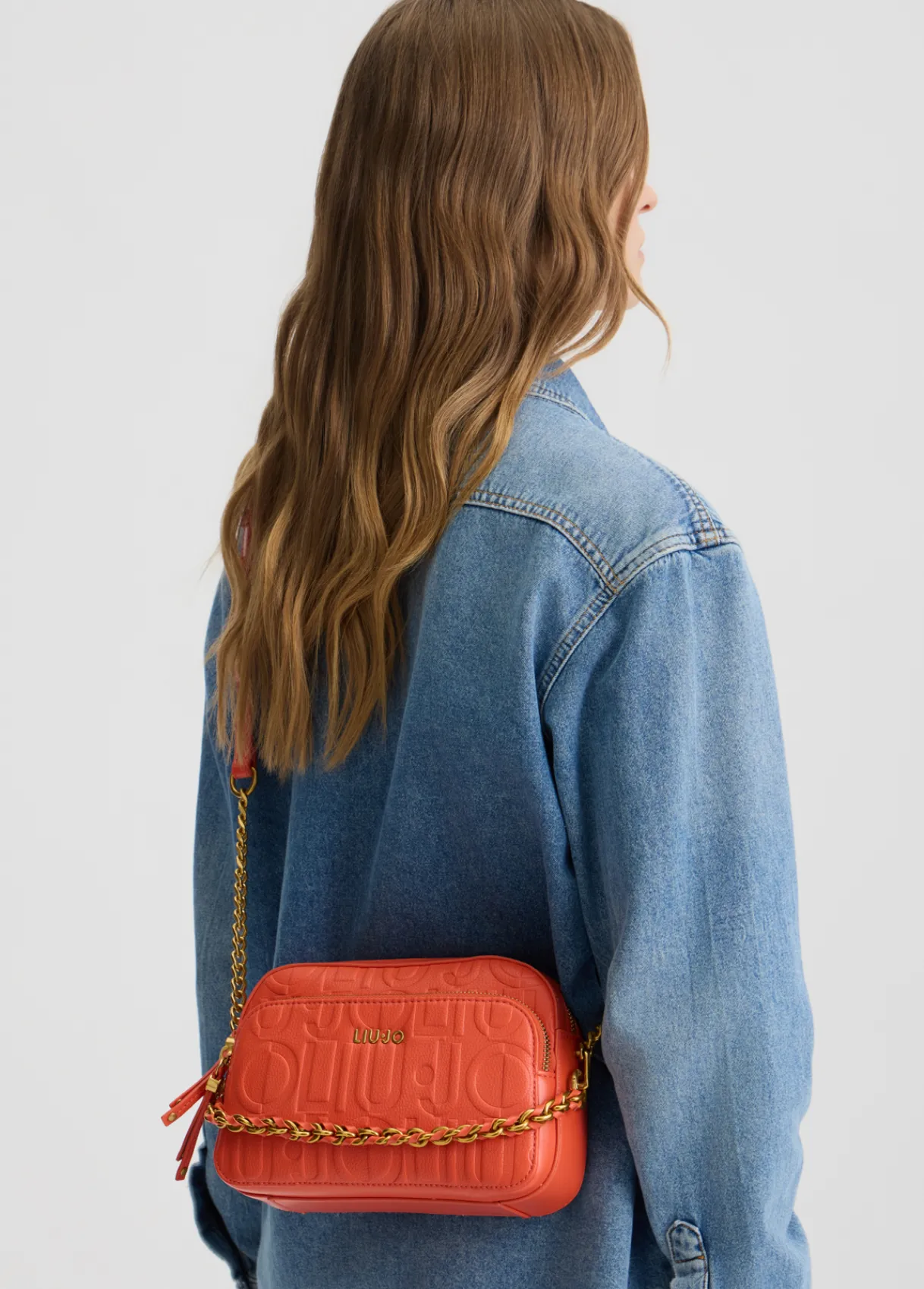 Liu Jo Sac à bandoulière format moyen avec chaîne décorative|Femme Sac Bandoulière