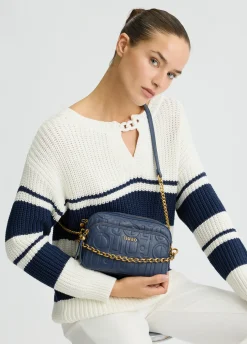 Liu Jo Sac à bandoulière format moyen avec chaîne décorative|Femme Sac Bandoulière