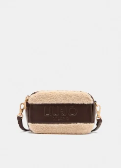 Liu Jo Sac à bandoulière petit format en tissu polaire Teddy|Femme Sac Bandoulière