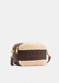 Liu Jo Sac à bandoulière petit format en tissu polaire Teddy|Femme Sac Bandoulière