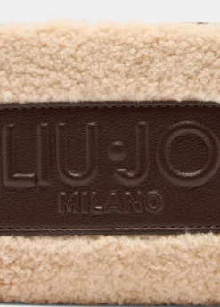Liu Jo Sac à bandoulière petit format en tissu polaire Teddy|Femme Sac Bandoulière