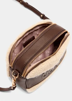 Liu Jo Sac à bandoulière petit format en tissu polaire Teddy|Femme Sac Bandoulière