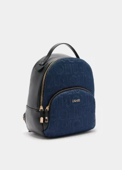 Liu Jo Sac à dos format moyen en toile denim|Femme Sac À Dos