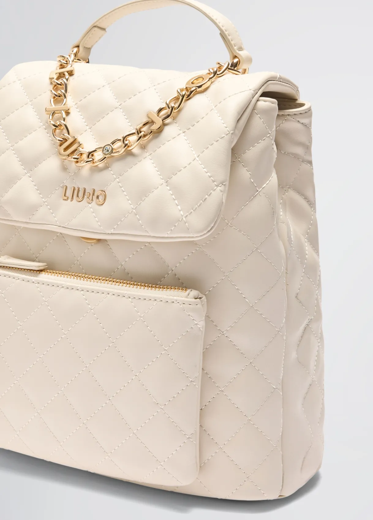 Liu Jo Sac à dos matelassé couleur crème|Femme Sac À Dos