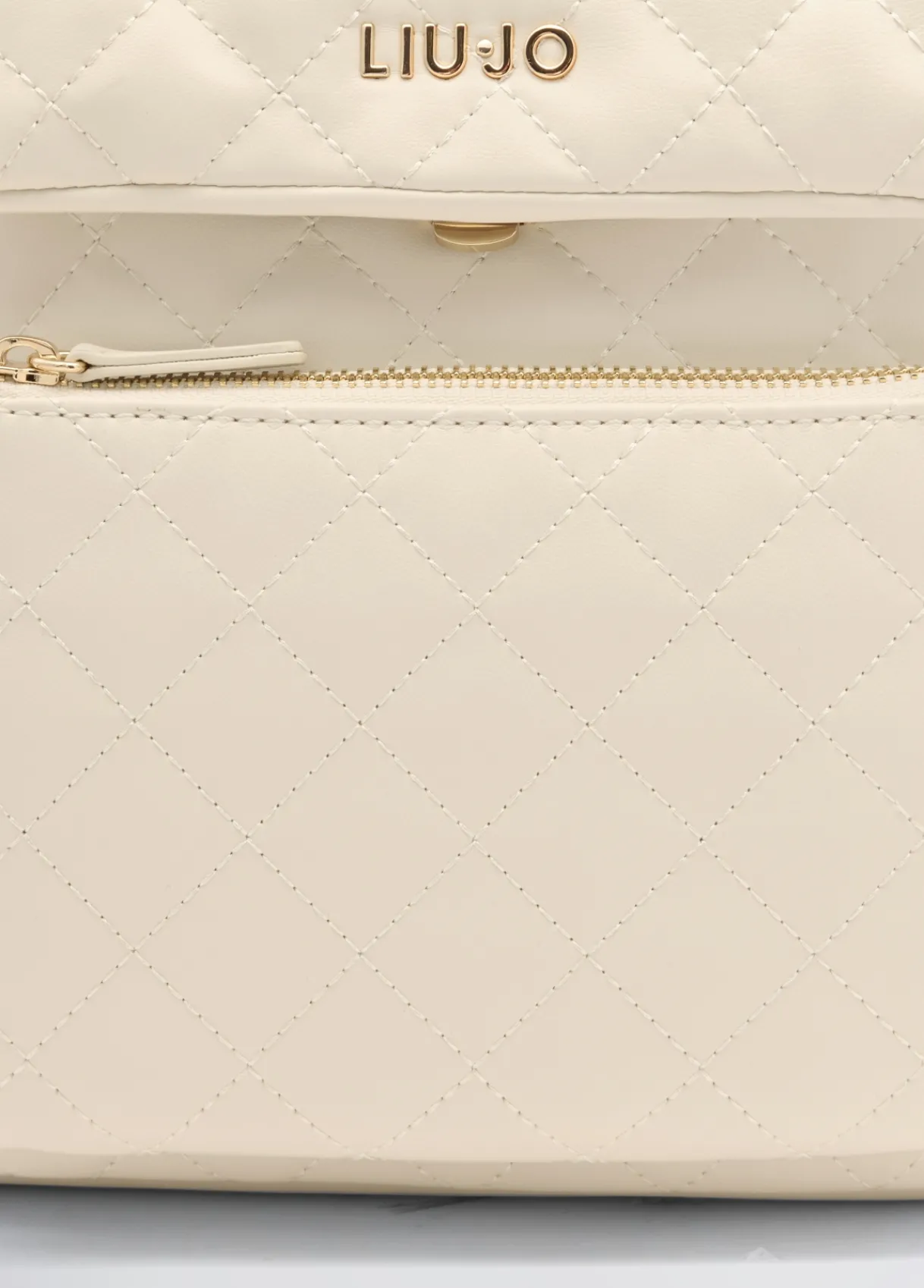 Liu Jo Sac à dos matelassé couleur crème|Femme Sac À Dos