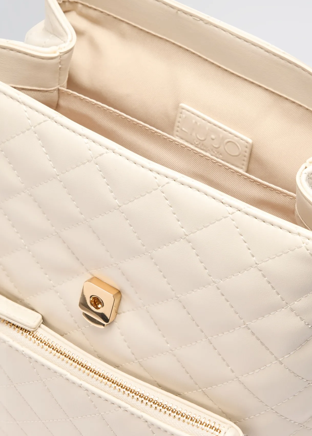Liu Jo Sac à dos matelassé couleur crème|Femme Sac À Dos
