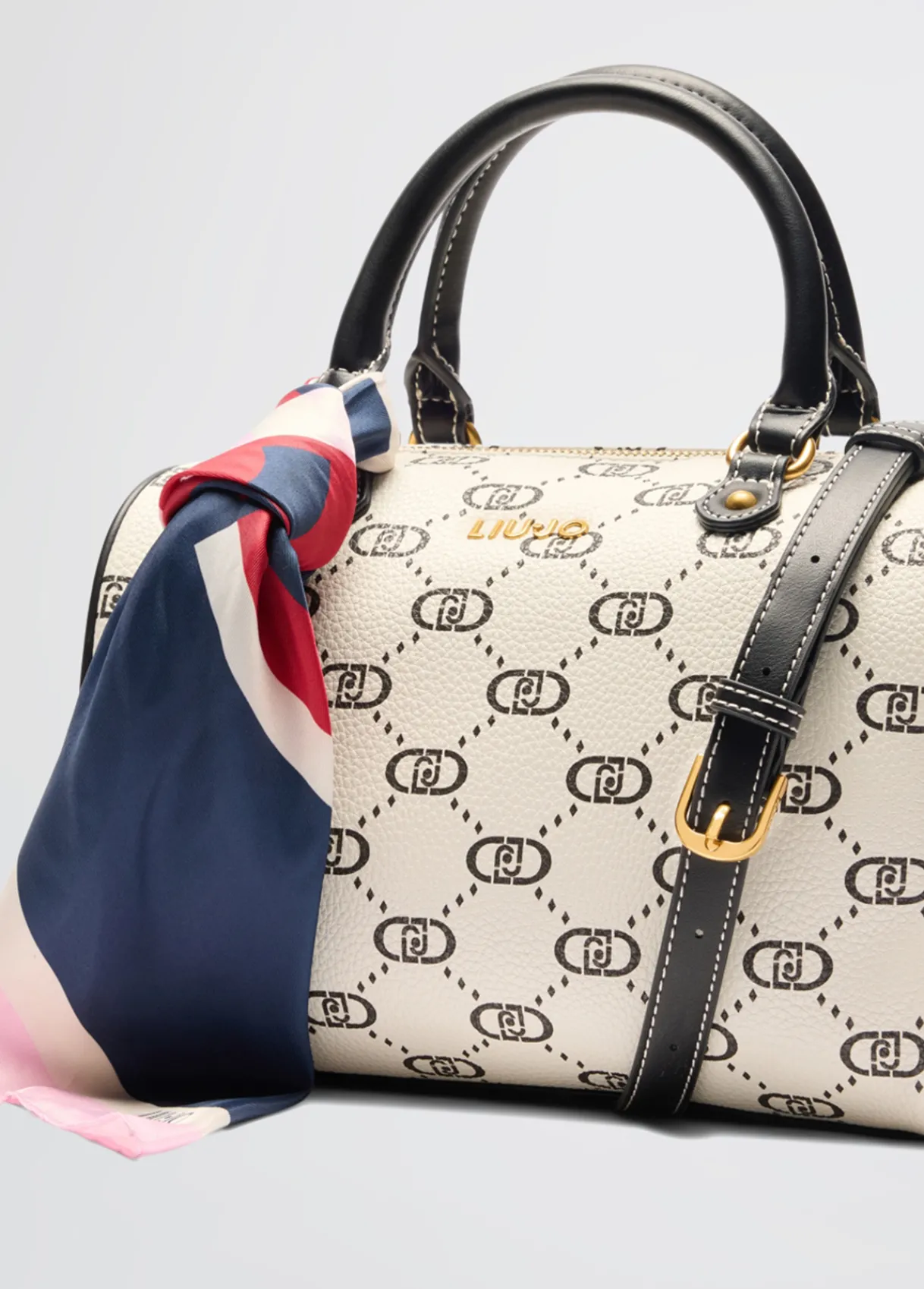 Liu Jo Sac bowling format moyen avec foulard|Femme Sac À Main