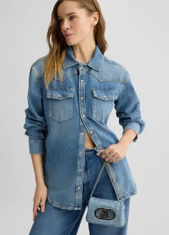Liu Jo Sac format mini LaPuffy en denim|Femme Sac Bandoulière|Lapuffy