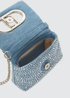 Liu Jo Sac format mini LaPuffy en denim|Femme Sac Bandoulière|Lapuffy