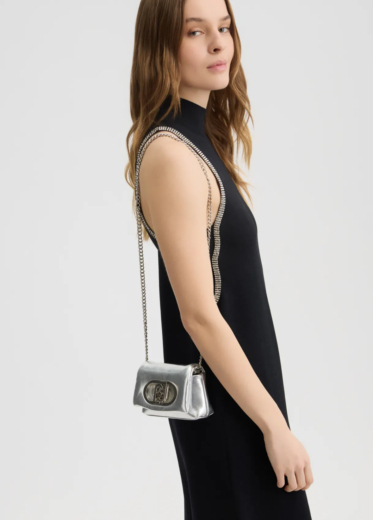 Liu Jo Sac format mini LaPuffy lamé|Femme Sac Bandoulière|Lapuffy