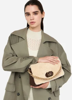 Liu Jo Sac format moyen LaPuffy en tissu polaire Teddy|Femme Sac Bandoulière