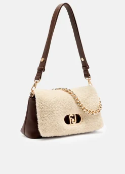 Liu Jo Sac format moyen LaPuffy en tissu polaire Teddy|Femme Sac Bandoulière