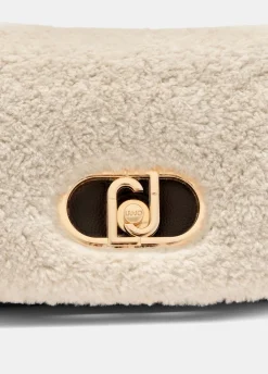Liu Jo Sac format moyen LaPuffy en tissu polaire Teddy|Femme Sac Bandoulière