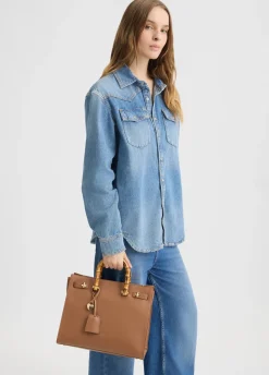 Liu Jo Sac grand format avec poignées effet bambou|Femme Sac À Main