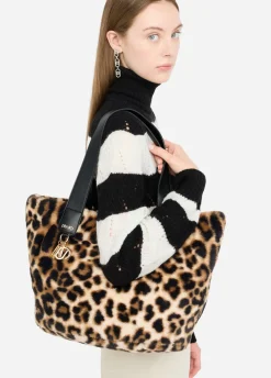 Liu Jo Sac hobo grand format en imitation fourrure|Femme Sac À Main