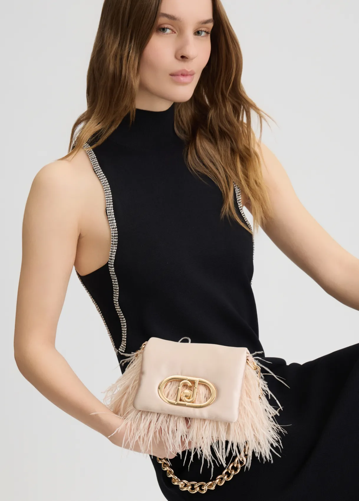 Liu Jo Sac petit format LaPuffy avec plumes|Femme Sac Bandoulière|Lapuffy