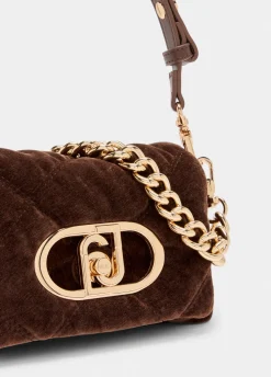 Liu Jo Sac petit format LaPuffy en velours|Femme Sac Bandoulière