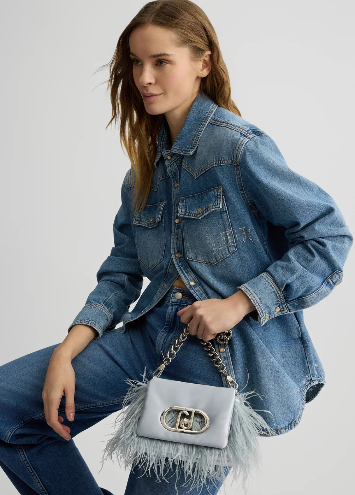 Liu Jo Sac petit format LaPuffy avec plumes|Femme Sac Bandoulière|Lapuffy