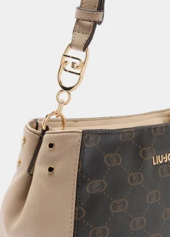 Liu Jo Sac porté épaule format moyen monogrammé|Femme Sac Bandoulière