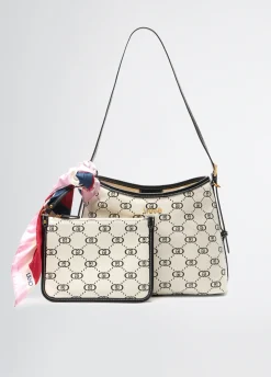 Liu Jo Sac porté épaule format moyen avec foulard|Femme Sac Porté Épaule