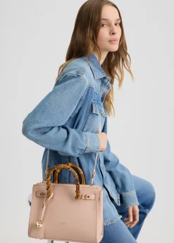 Liu Jo Sacoche format moyen avec poignées effet bambou|Femme Sac À Main