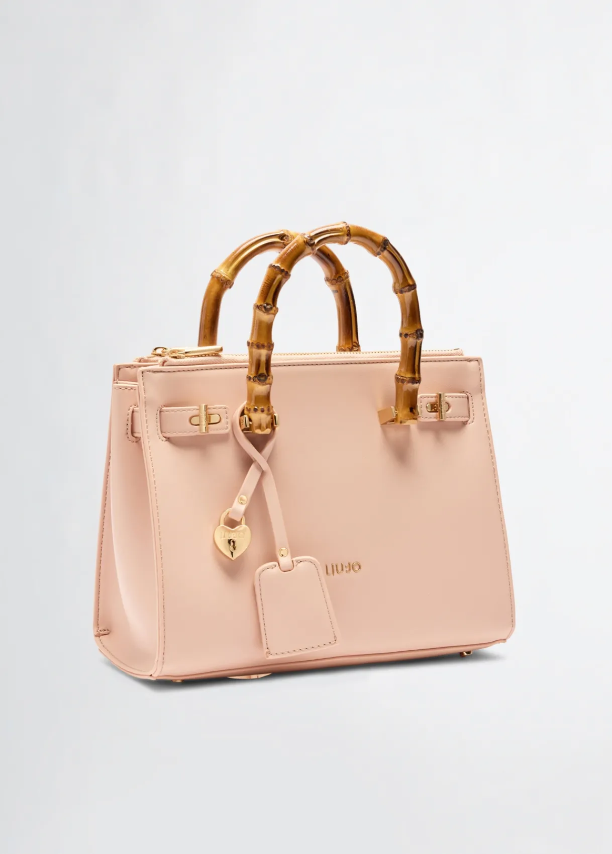 Liu Jo Sacoche format moyen avec poignées effet bambou|Femme Sac À Main