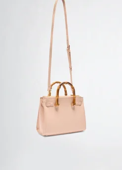 Liu Jo Sacoche format moyen avec poignées effet bambou|Femme Sac À Main