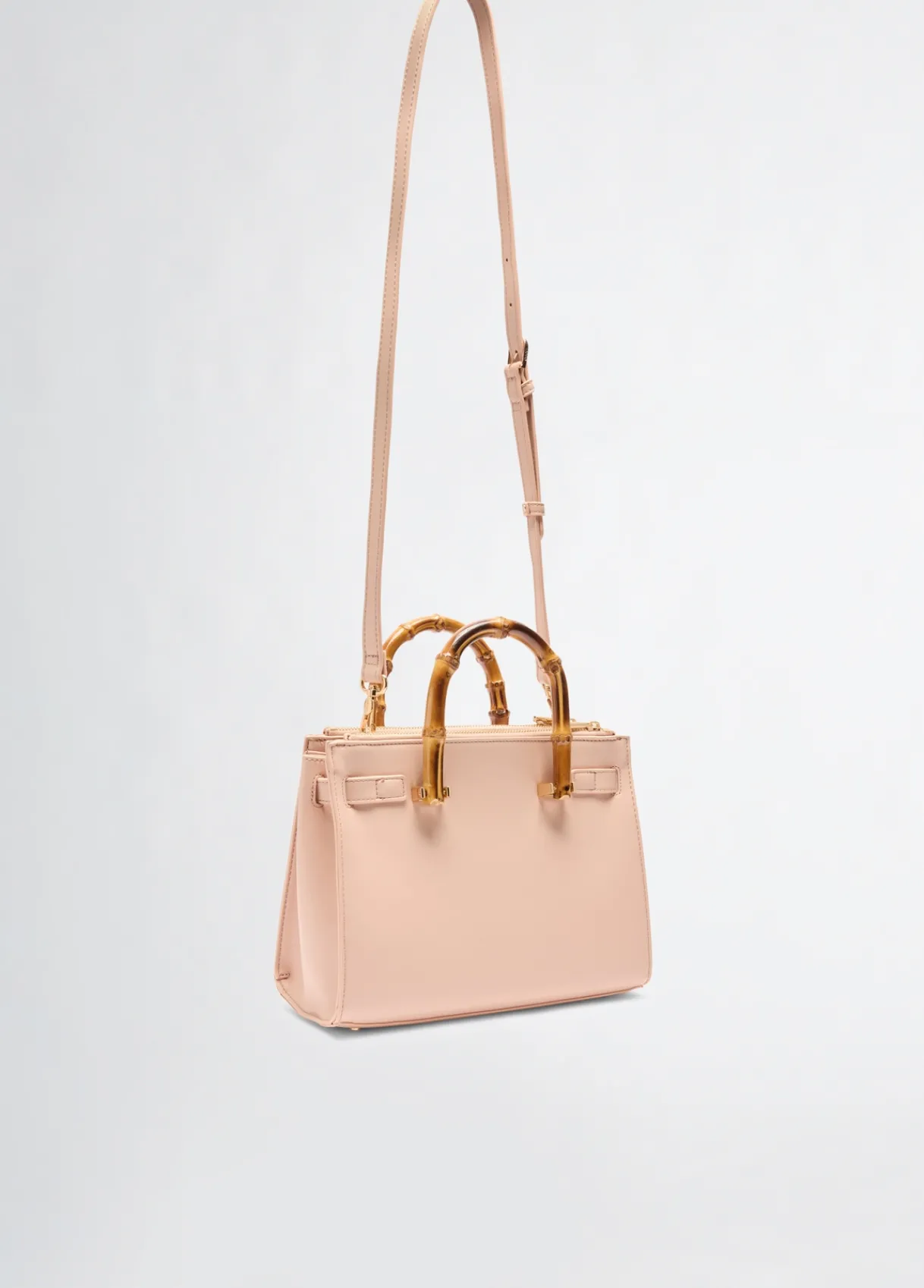 Liu Jo Sacoche format moyen avec poignées effet bambou|Femme Sac À Main