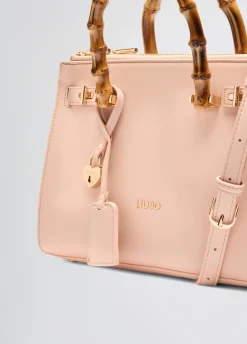 Liu Jo Sacoche format moyen avec poignées effet bambou|Femme Sac À Main