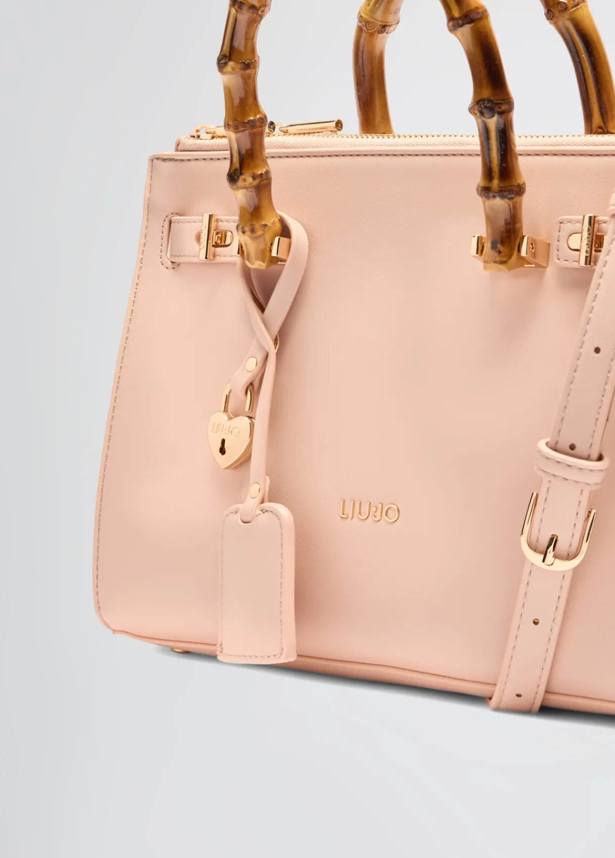 Liu Jo Sacoche format moyen avec poignées effet bambou|Femme Sac À Main