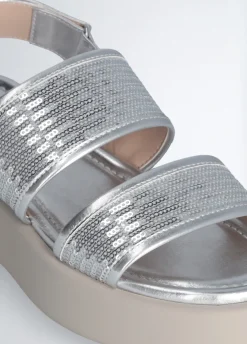 Liu Jo sandales à plateforme avec paillettes|Femme Sandales