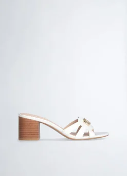 Liu Jo Sandales en cuir à talons larges|Femme Escarpins|Sandales