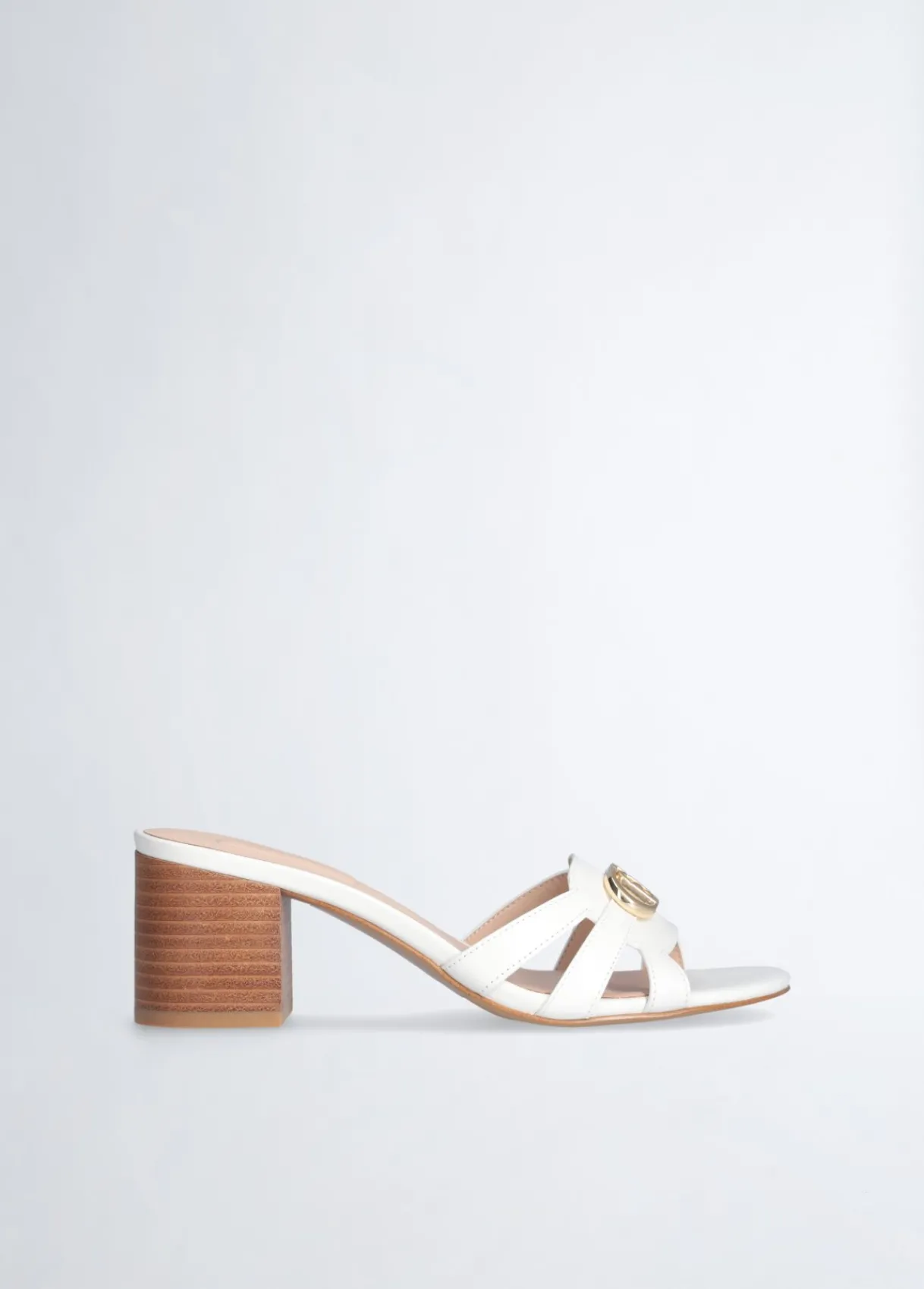Liu Jo Sandales en cuir à talons larges|Femme Escarpins|Sandales