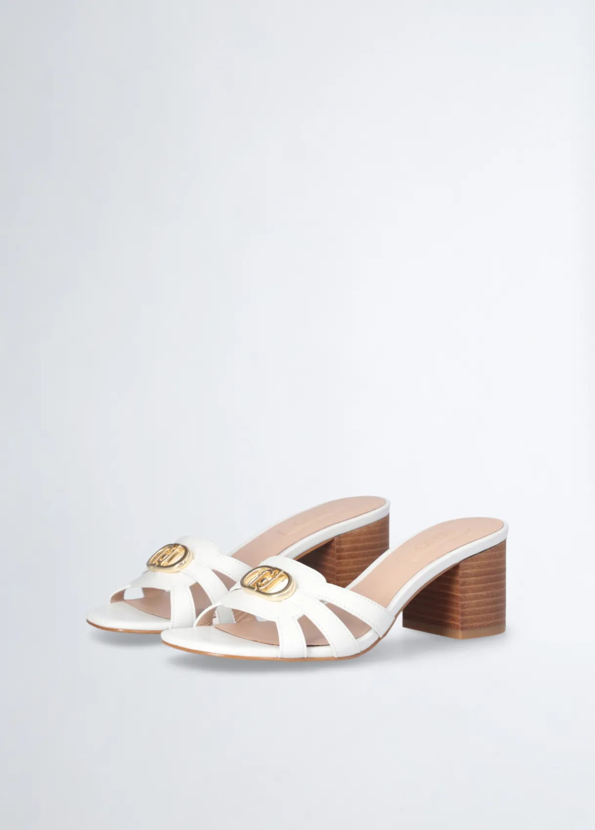 Liu Jo Sandales en cuir à talons larges|Femme Escarpins|Sandales