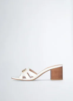Liu Jo Sandales en cuir à talons larges|Femme Escarpins|Sandales