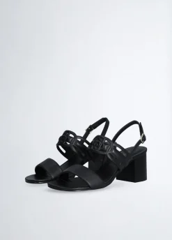 Liu Jo Sandales en cuir à talons larges|Femme Escarpins|Sandales
