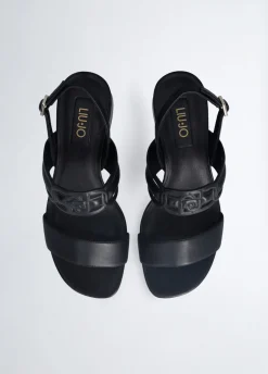 Liu Jo Sandales en cuir à talons larges|Femme Escarpins|Sandales