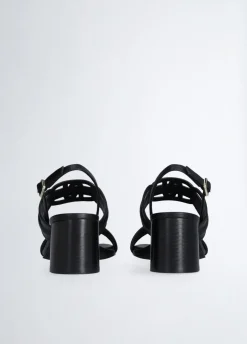Liu Jo Sandales en cuir à talons larges|Femme Escarpins|Sandales