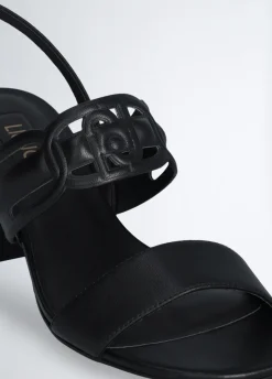 Liu Jo Sandales en cuir à talons larges|Femme Escarpins|Sandales